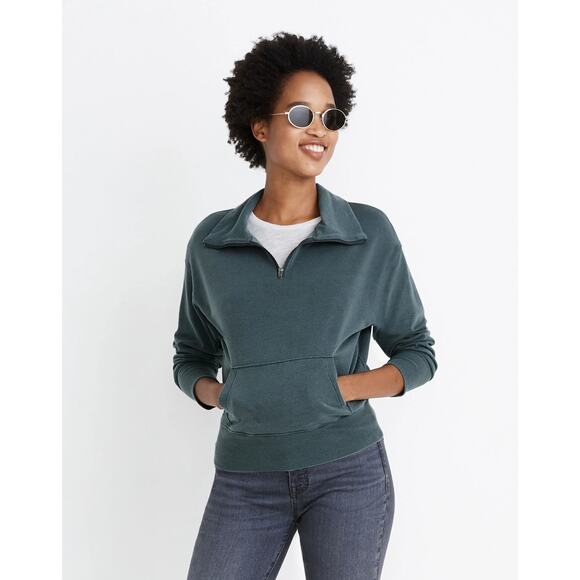 Madewell Rivet and Thread Green Hoodie Sweatshirt Large Oversized Preppy Casual - Picture 1 of 8